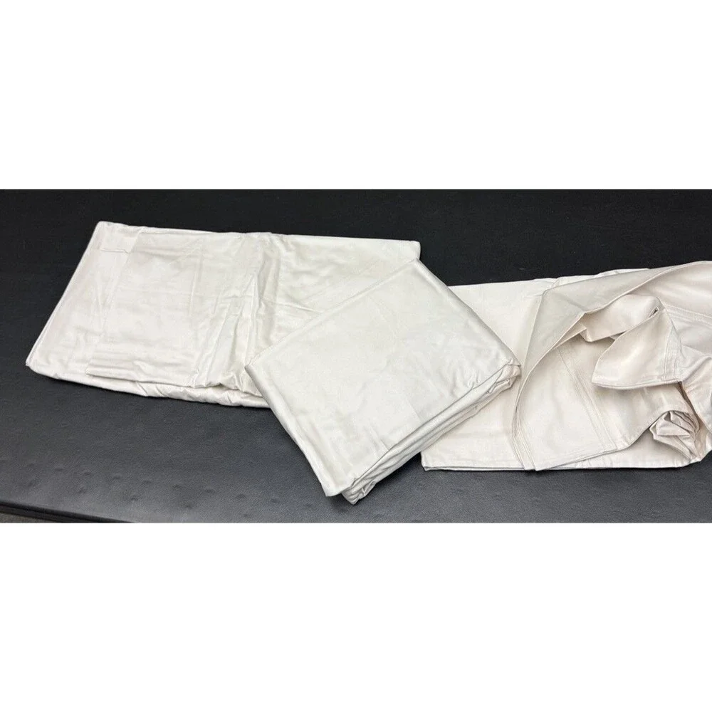 Lauren Ralph Lauren 475TC Spencer Sateen Cotton King Sheet Set , Cream